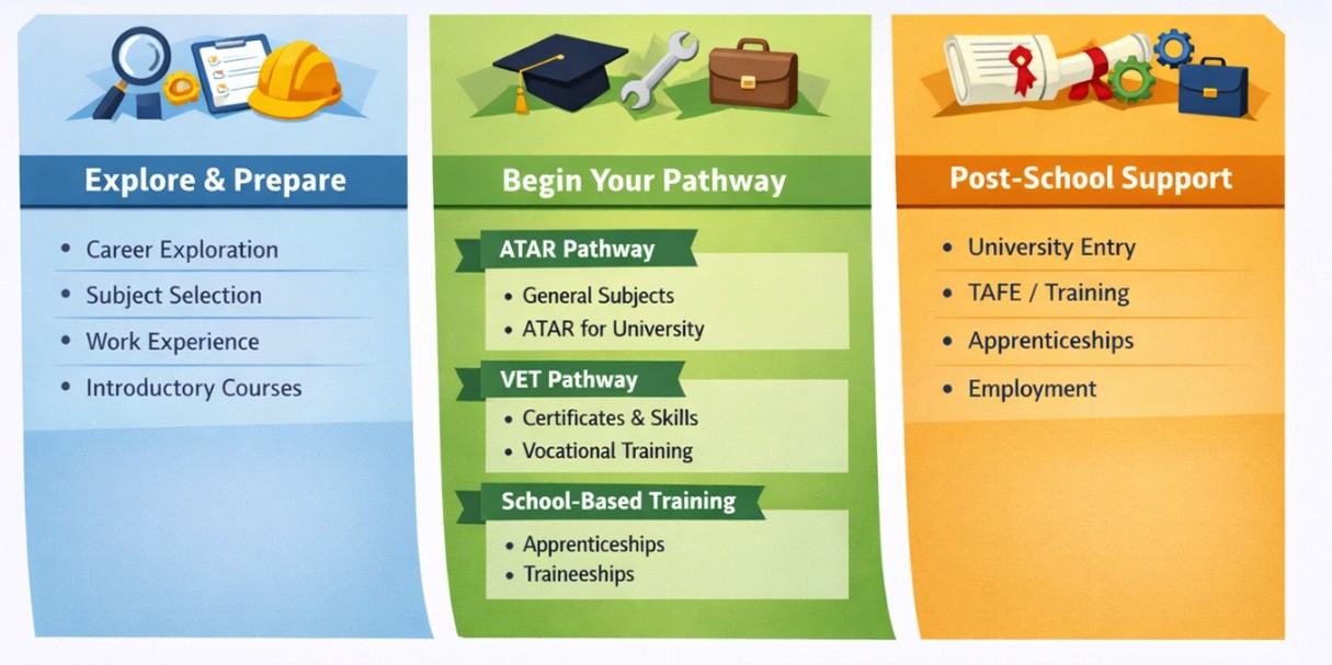 Image wtih a list of pathways options