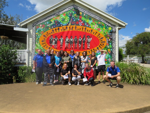 group of students during visit to Cherbourg