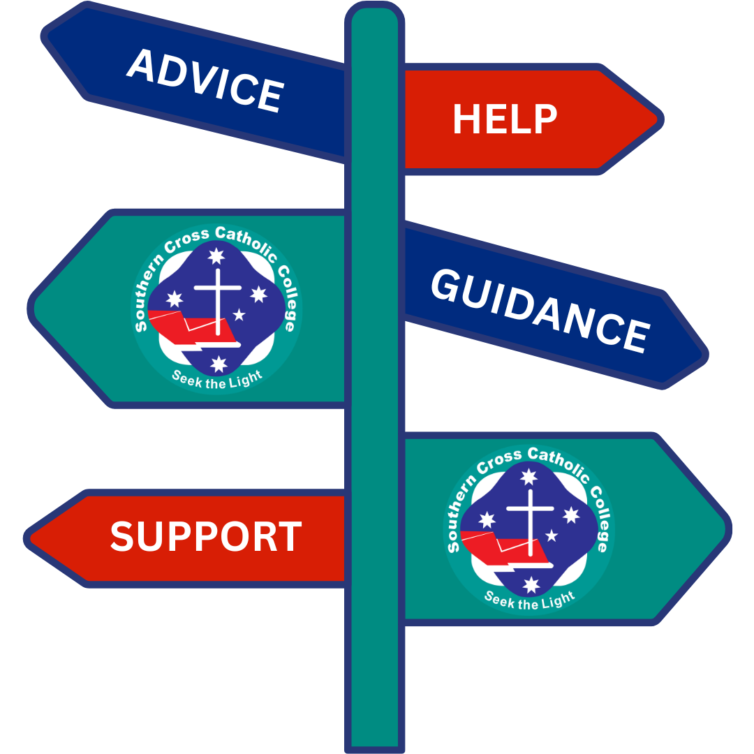 support signpost pointing to advice, help, guidance and support